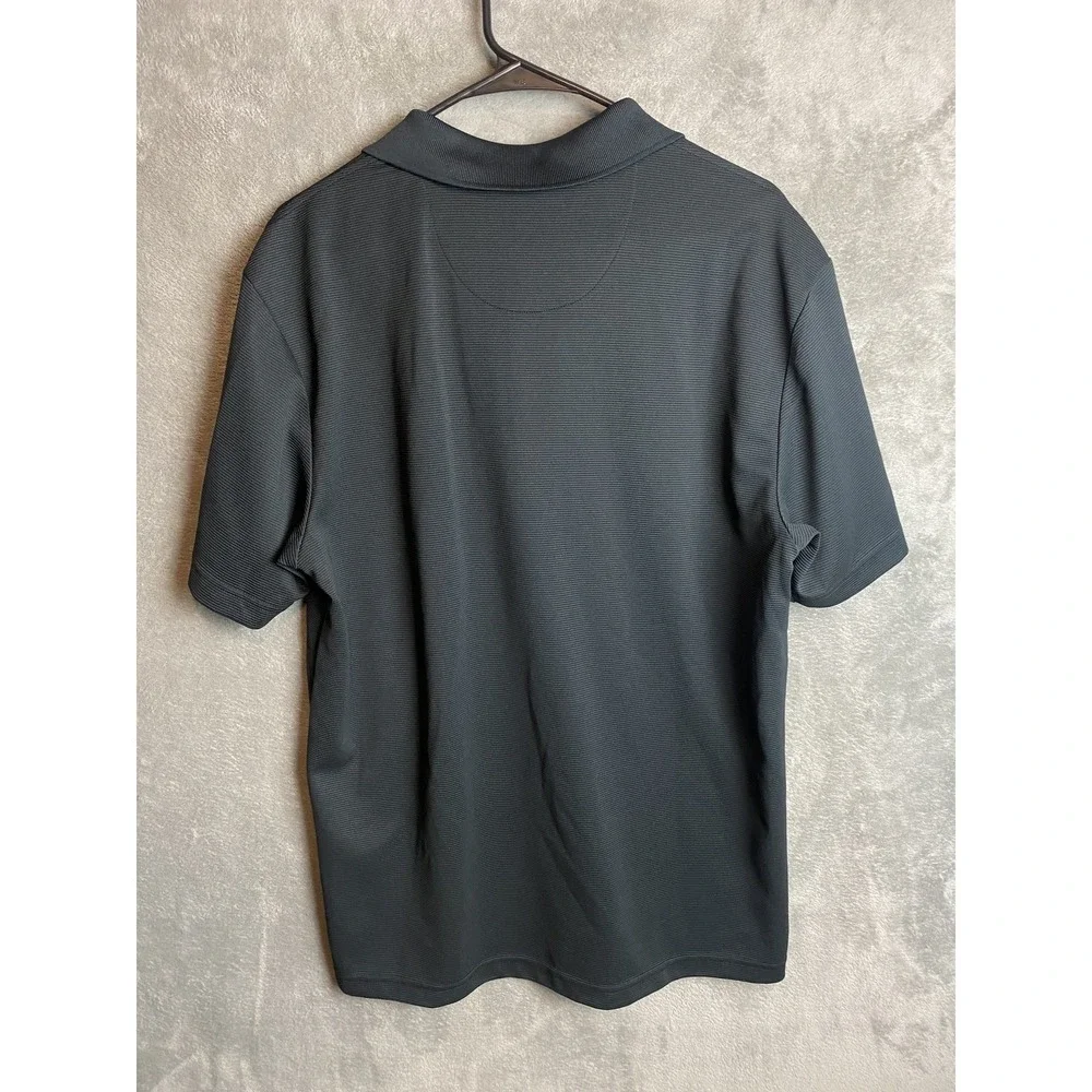 Cubavera Men's Polo Shirt L Black Short Sleeve Casual